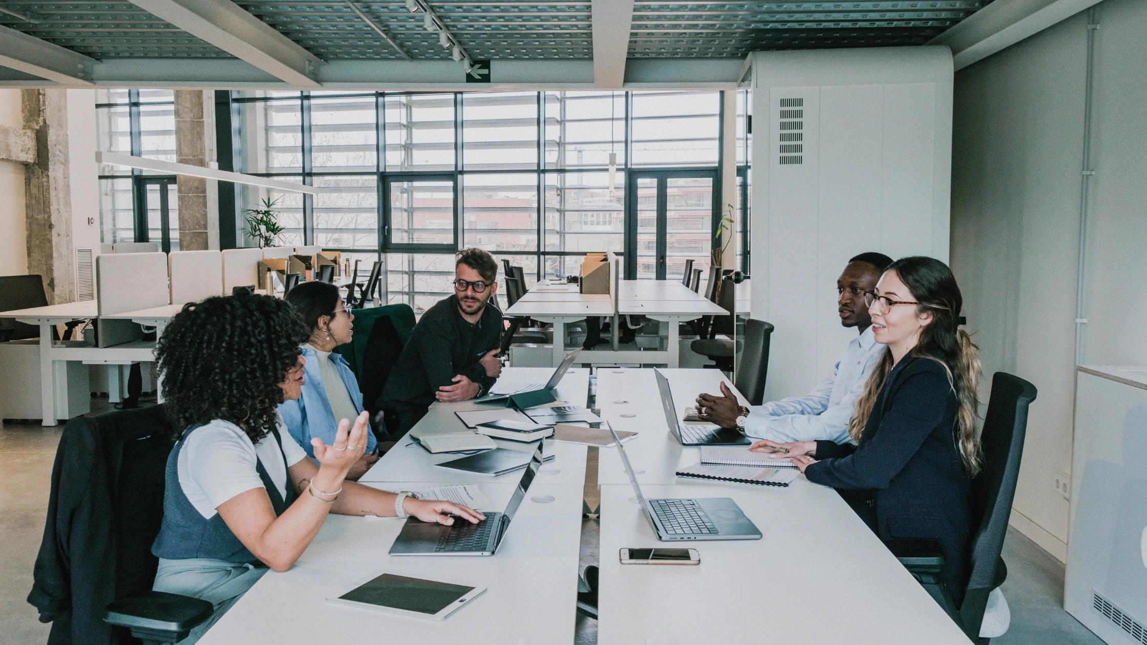 Business people in a meeting in a corporation