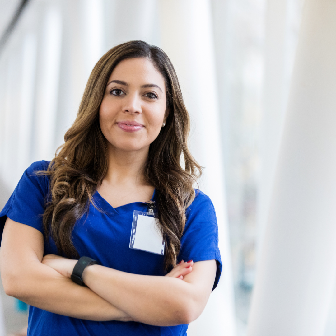 Healtcare worker smiling